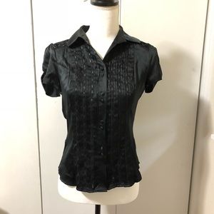 Bebe ribbons silk dress shirt 🎀